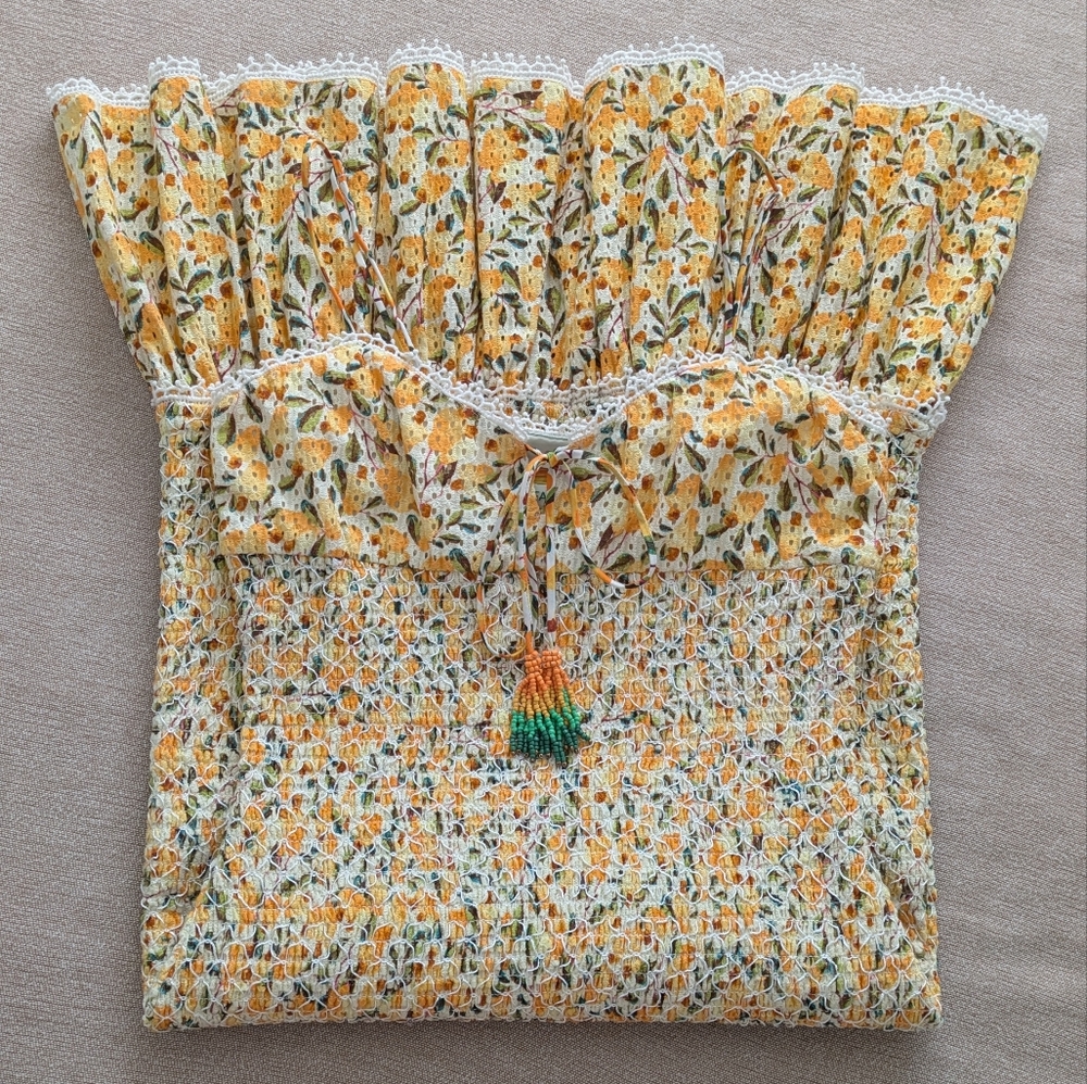 FARM Rio Smocked Midi Dress - Picture 2 of 11